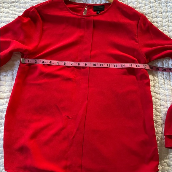 Target Who What Wear Red Blouse Fun Sleeve - Picture 6 of 7